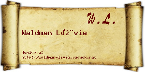 Waldman Lívia névjegykártya