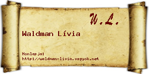 Waldman Lívia névjegykártya